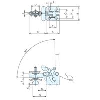ナベヤ トグルダウンクランプ251ーL 251ー4ーL 251-4-L 1セット(2個)（直送品）