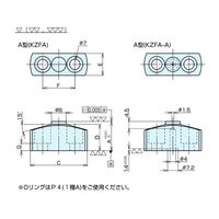 ナベヤ 基準座(フランジ付) KZFA24A 1セット(2個)（直送品）