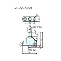ナベヤ フランジ付ロケートピン PFR1210ー48 PFR1210-48 1セット(2個)（直送品）