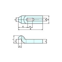 ナベヤ グーズネッククランプ(H型) HCC20 1セット(2個)（直送品）
