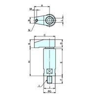 ナベヤ スイングクランプセットS型 SSー12090A SS-12090A 1セット(2個)（直送品）