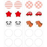 KAWAGUCHI プチッとネーム レッド 10-078 1セット(1個×3)