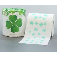 林製紙 (2792)幸せの四葉のクローバーを探そう!1ロール個包装トイレットペーパー 321446 1セット(1個×100)