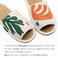 【スリッパ】オクムラ マティス 西洋絵画 竹スリッパ L グリーン（直送品）