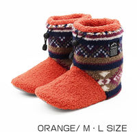 【スリッパ】オクムラ フースシュラフブーツ～足の寝袋 L オレンジ（直送品）