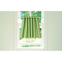 ユニベール 防炎遮光カフェカーテン 1000×450mm  グリーン 1枚（直送品）