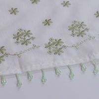 ユニベール リズ2 カフェカーテン 1050×650mm  グリーン 1枚（直送品）