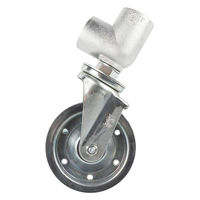 グリーンクロス 単管用ジョイント金具 Sタイプ 大キャスター付き エルボ型 S-14-2L-150-T 1個（直送品）