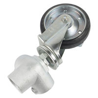 グリーンクロス 単管用ジョイント金具 Sタイプ 大キャスター付き コーナー型 S-14-3Y-150 1個（直送品）