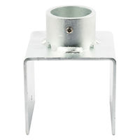 グリーンクロス 単管用ジョイント金具 Zタイプ 単管支柱ベース 100ミリ幅 Z-21-100W 1個（直送品）