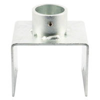 グリーンクロス 単管用ジョイント金具 Zタイプ 単管支柱ベース 120ミリ幅 Z-21-120W 1個（直送品）