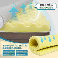 三和 三つ折りマットレス 高反発 シングル 高反発マットレス 敷布団 グレー MT-GR 1枚（直送品）