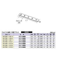 フジテックジャパン ジョイント金具 19型フラット 19FIー5 黒 20個入 DIY・棚 1100100016013 1箱(20個入)（直送品）