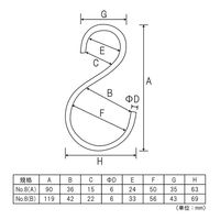 フジテックジャパン マルチフック クローム No.8(A) 壁掛け・収納・DIY用 1100100016449 1個（直送品）