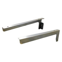 ステン棚柱用棚受(17ピッチ用左右)130mm 2本セット 5個入 棚受け金具 1100100016544 1箱(2本セット×5個入)（直送品）