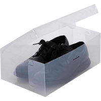 LIV PLUS ベストコ シューズボックス フルオープン メンズ 4個 クリア ゼーエン ND-2812 1個（直送品）