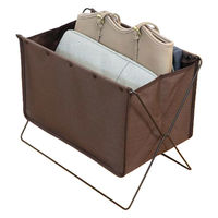 LIV PLUS ベストコ 荷物置き ボックス型 S 折りたたみ 収納 ブラウン フロアーラック ND-3581 1個（直送品）