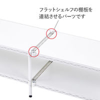 【軒先渡し】エレクター ベーシックシリーズ フラットシェルフ用連結アドオンシェルフコネクター クローム 1セット(2個入)（直送品）