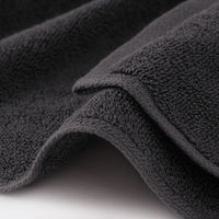 無印良品 ふっくらパイルハンドタオルループ付き ３４×３５ｃｍ チャコール 良品計画