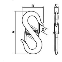 ダイドーハント DAIDOHANT ダブルフック 0.5トン用 オレンジ(2個入) 10103264 1袋(2個) 628-1694（直送品）