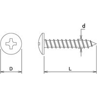 DAIDOHANT ブロンズ タッピングねじ トラス頭 3×16mm 約34本入 00081602 1セット(204本:34本×6パック)（直送品）