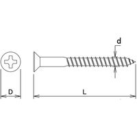 DAIDOHANT ステンレス 木ねじ 皿頭 2.7×13mm 約147本入 00081272 1セット(882本:147本×6パック)（直送品）