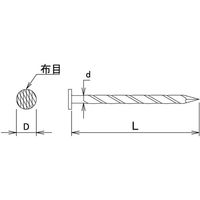 DAIDOHANT ユニクロスクリュー釘 (径:d)2.4x(長さ:L)45mm(約55本入) 10179965 1パック(55本)（直送品）