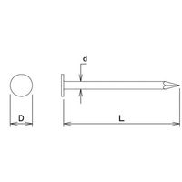 DAIDOHANT ユニクロトタン釘 (径:d)2.1x(長さ:L)32mm (約100本入) 10179992 1パック(100本)（直送品）