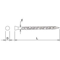 DAIDOHANT ステンレススクリュー釘 パネル (径:d)1.8x(長さ:L)32mm(約130本入) 10179672（直送品）