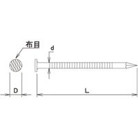 DAIDOHANT ステンリング釘(屋根役物用)(径:d)2.3x(長さ:L)38mm 新茶(約70本入) 10179687（直送品）
