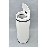 万方商事 自動開閉式ゴミ箱 ホワイト a3587620 1個（直送品）