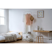 【軒先渡し】アイリスオーヤマ ハンガーワゴン 幅650×奥行430×高さ1133/1387/1641/1895mm ホワイト 1台（直送品）