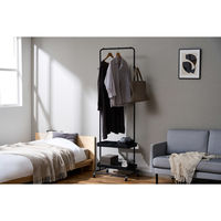 【軒先渡し】アイリスオーヤマ ハンガーワゴン 幅650×奥行430×高さ1133/1387/1641/1895mm ブラック 1台（直送品）