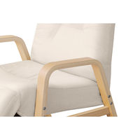 【軒先渡し】アイリスオーヤマ リクライニングウッドアームチェア アイボリー 1台（直送品）