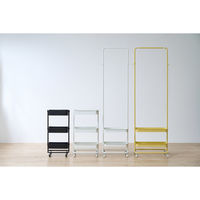 【軒先渡し】アイリスオーヤマ ハンガーワゴン 幅650×奥行360×高さ1133/1387/1641/1895mm イエロー 1台（直送品）