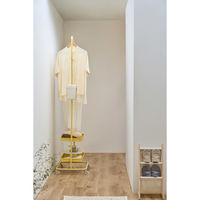 【軒先渡し】アイリスオーヤマ ハンガーワゴン スリム 幅510×奥行360×高さ1131/1385/1639/1893mm イエロー 1台（直送品）