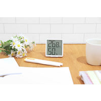 温湿度計 ドリテック デジタル温湿度計 リテーモ・シンプル ホワイト 1個