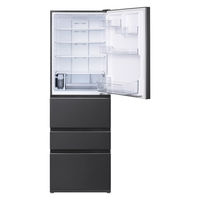 アイリスオーヤマ 冷凍冷蔵庫 370L 自動製氷機能付 IRSN-I37A-B ブラック 1台（直送品）