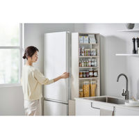 アイリスオーヤマ キッチン隙間収納ラック 幅180×奥行445×高さ1810mm ホワイト 1台（直送品）