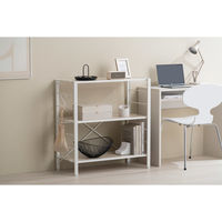 アイリスオーヤマ 組立簡単 連結スチールラック 幅760×奥行345×高さ802mm ホワイトアッシュ 1台（直送品）