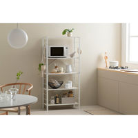 アイリスオーヤマ 組立簡単 連結スチールラック 幅760×奥行345×高さ1592mm ホワイトアッシュ 1台（直送品）