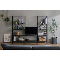 アイリスオーヤマ 組立簡単 連結スチールラック 幅560×奥行345×高さ1592mm ヴィンテージブラウン 1台（直送品）