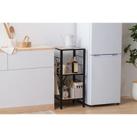 アイリスオーヤマ 組立簡単 連結スチールラック 幅360×奥行345×高さ802mm ナチュラルオーク 1台（直送品）