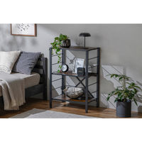 アイリスオーヤマ 組立簡単 連結スチールラック 幅560×奥行345×高さ802mm ヴィンテージブラウン 1台（直送品）