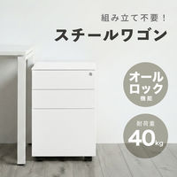 アスカ スチールワゴン ホワイト STW01W 1台（直送品）