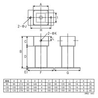 フジテックジャパン インパクト柱受 100mm規格 ヘアライン 柱受金物 1100100016691 1個（直送品）