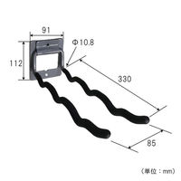 フジテックジャパン 座付折れハンガー 1型 多目的フック 農業・物置・倉庫など 1100100016727 1個（直送品）