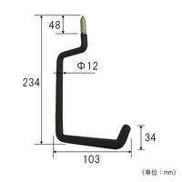 フジテックジャパン ネジ込み式フック L型 多目的フック 農業・物置・倉庫など 1100100016729 1個（直送品）