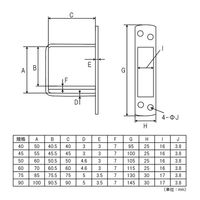 ローラー付貫抜 50規格【通】 黒 10個入 引戸・倉庫扉用 スムーズ固定金具 1100100016769 1箱(10個入)（直送品）