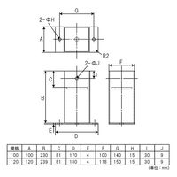 フジテックジャパン スポット柱受 120mm規格 シルバー 8個入 柱受金物 1100100016831 1箱(8個入)（直送品）